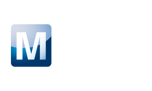 Pagrindinis „Mouser“ visų spalvų logotipas tamsiame fone