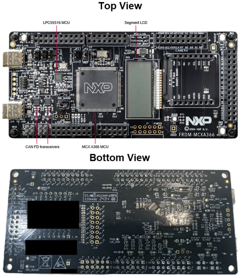 Mechanical Drawing - NXP Semiconductors FRDM-MCXA366 MCU Development Board