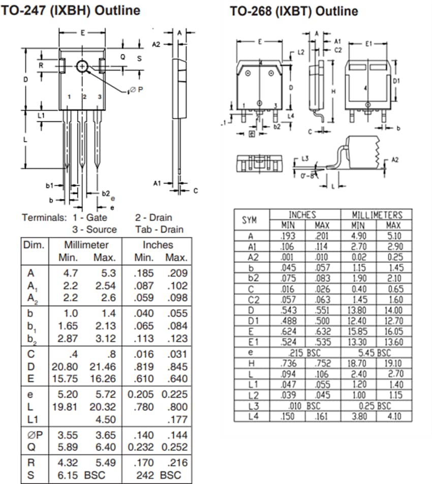 IXYS IXBH42N170 & IXBT42N170 IGBT Power Transistors