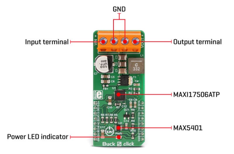 Block Diagram - Mikroe MIKROE-3100 Buck 5 Click