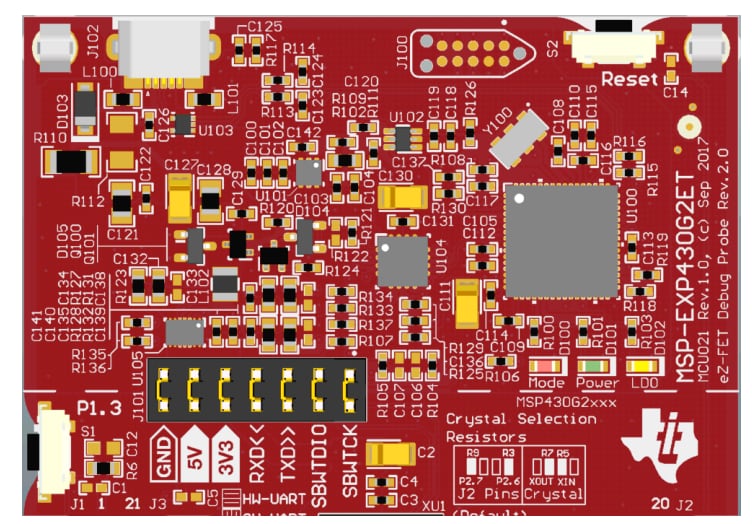 Location Circuit - Texas Instruments MSP-EXP430G2ET Development Kit Location Circuit - Texas Instruments MSP-EXP430G2ET Development Kit