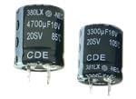 Cornell Dubilier / Knowles 380LX & 381LX Snap-In Aluminum Capacitors
