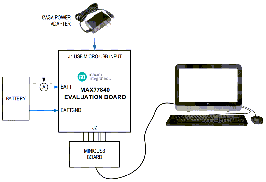 Mechanical Drawing - Analog Devices / Maxim Integrated MAX77840EVKIT PMIC Evaluation Kit