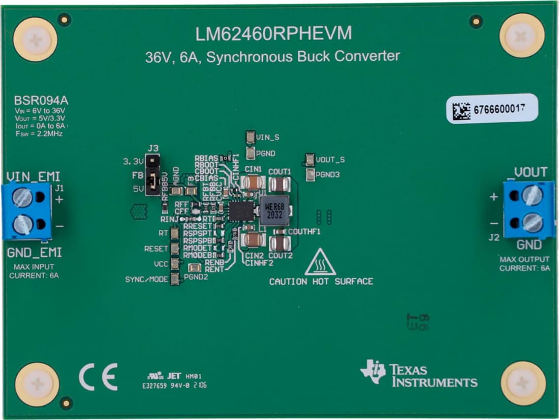 Mechanical Drawing - Texas Instruments LM62460RPHEVM Converter Evaluation Module
