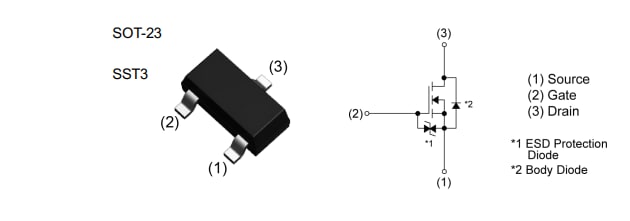 ROHM Semiconductor BSS670 Small Signal MOSFET