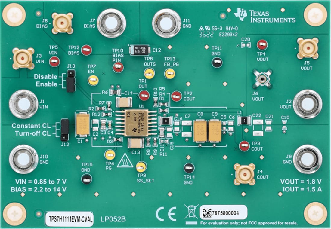 Mechanical Drawing - Texas Instruments TPS7H1111EVM-CVAL Regulator Evaluation Module