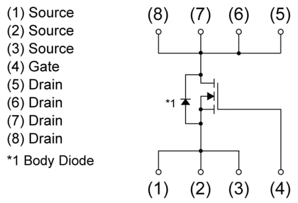 Schematic - ROHM Semiconductor RH7L04 60V N-Channel Power MOSFETs