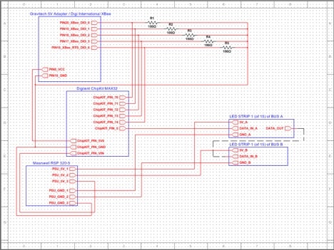 Schematic for the LED display.